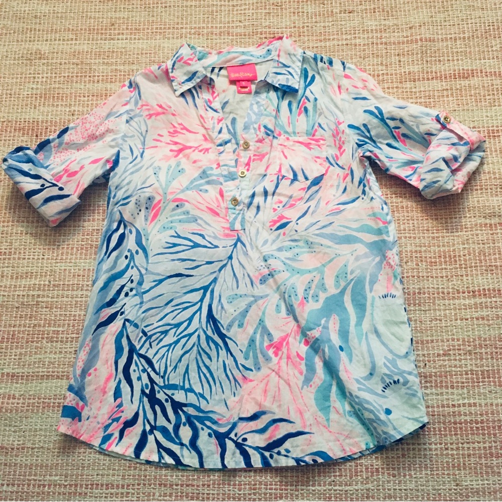 Lilly Pulitzer Girls Natalie Voile Tunic Coverup